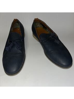 Call It Spring Navy Blue Slip-On Tassel Tie Loafer Shoes Men's Size 10